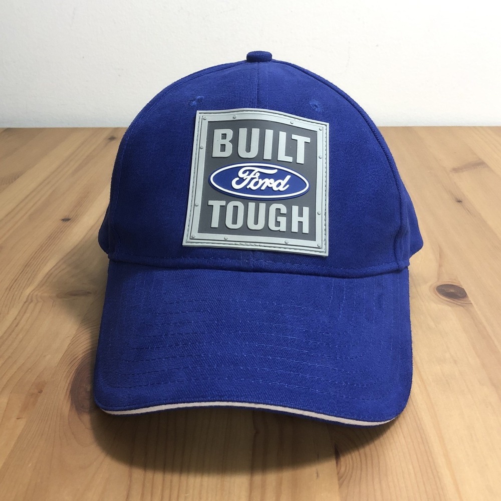 Built Ford Tough Ford Embroidered Cap Hat Men's One Size Blue Gray Trucks